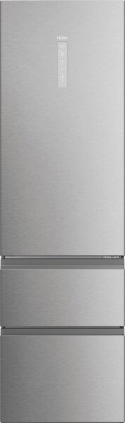 Haier Frigorifero Combinato 3 Porte Capacit 414 Litri Classe energetica D Raffreddamento No Frost colore Argento - HTW5620DNMG 3D 60 Serie 5
