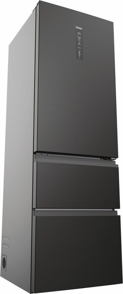 Haier Frigorifero Combinato 3 Porte Capacit 360 Litri Classe energetica D Raffreddamento No Frost colore Nero - HTW5618DNPT 3D 60 Serie 5