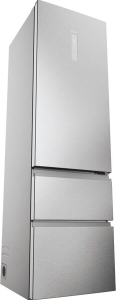 Haier Frigorifero Combinato 3 Porte Capacit 414 Litri Classe energetica D Raffreddamento No Frost colore Argento - HTW5620DNMG 3D 60 Serie 5