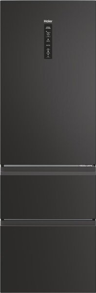 Haier Frigorifero Combinato 3 Porte Capacit 360 Litri Classe energetica D Raffreddamento No Frost colore Nero - HTW5618DNPT 3D 60 Serie 5