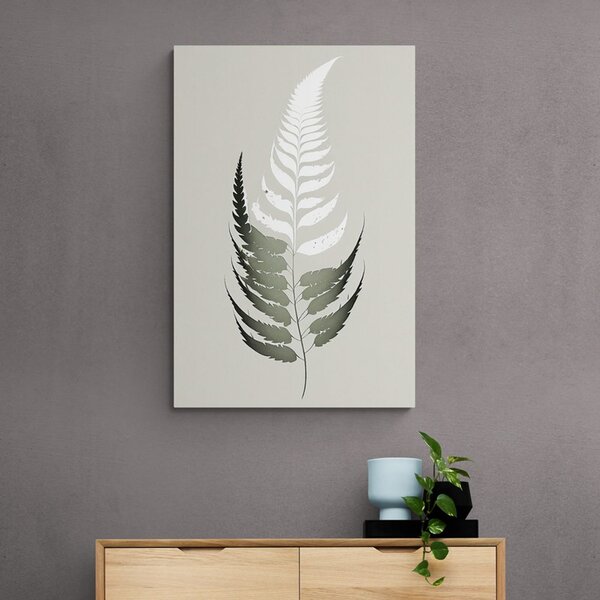 Quadro su tela – Fogliolina minimalista di felce