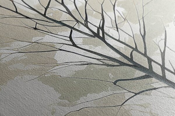 Quadro su tela – Albero minimalista
