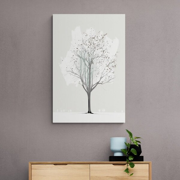 Quadro su tela – Albero minimalista in inverno