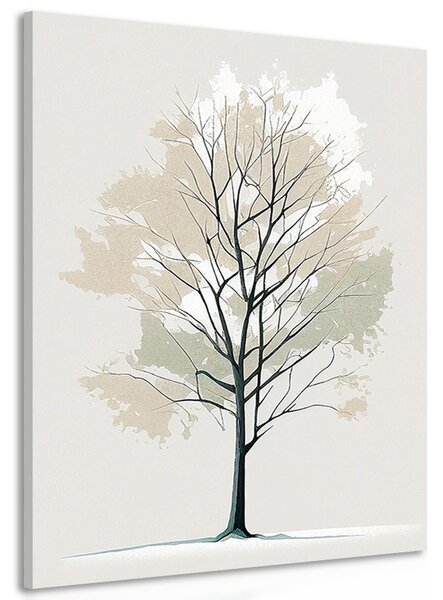 Quadro su tela – Albero minimalista