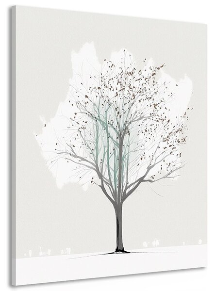 Quadro su tela – Albero minimalista in inverno