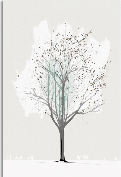 Quadro su tela – Albero minimalista in inverno