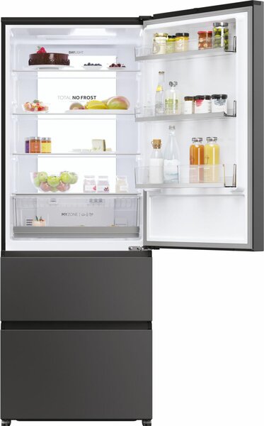 Haier Frigorifero Combinato 3 Porte Capacit 528 Litri Classe energetica E Raffreddamento No Frost colore Nero - HTR5719ENPT 3D 70 Serie 5