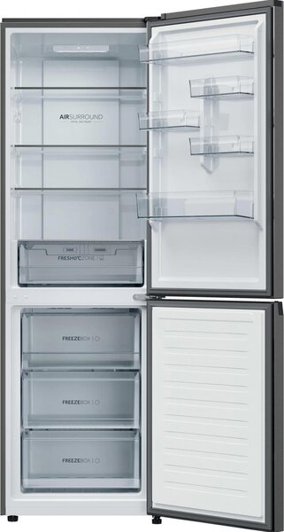Haier Frigorifero Combinato 355 Litri Classe A Total No Frost colore Dark Inox - HDPR1618ANPD