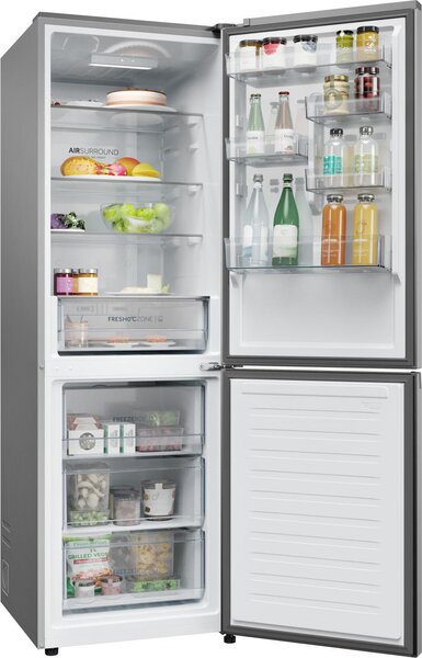 Haier Frigorifero Combinato 355 Litri Classe A Total No Frost colore Dark Inox - HDPR1618ANPD