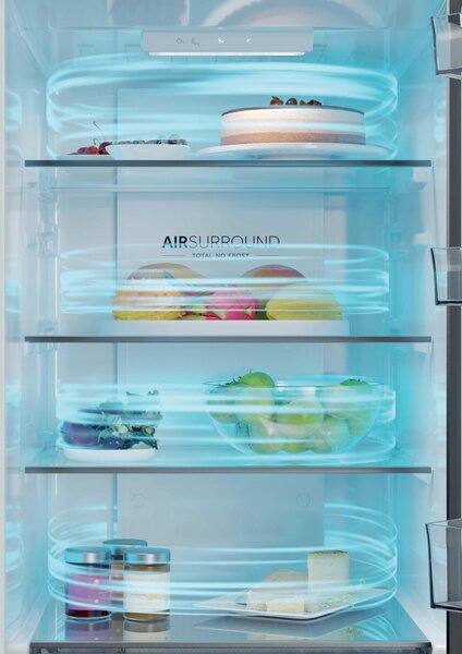 Haier Frigorifero Combinato 355 Litri Classe A Total No Frost colore Dark Inox - HDPR1618ANPD