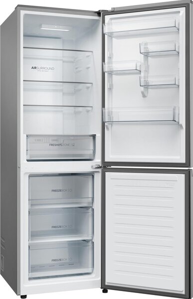 Haier Frigorifero Combinato 355 Litri Classe A Total No Frost colore Dark Inox - HDPR1618ANPD