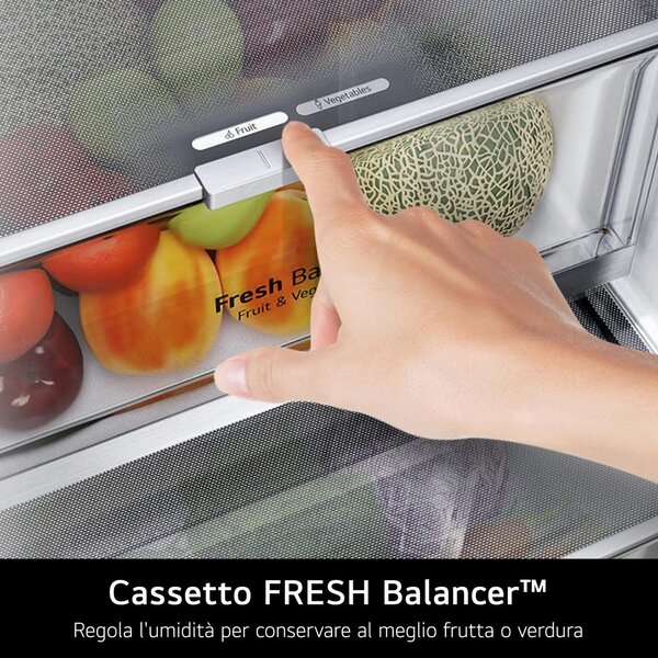 Lg Frigorifero Combinato Capacit 375 Litri Classe energetica C Raffreddamento No Frost colore Argento - GBBS525CPY.APYQEUZ