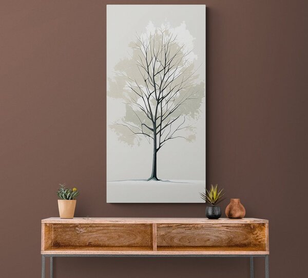 Stampa su tela – Albero in stile minimalista