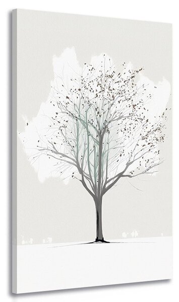 Stampa su tela – Albero invernale minimalista