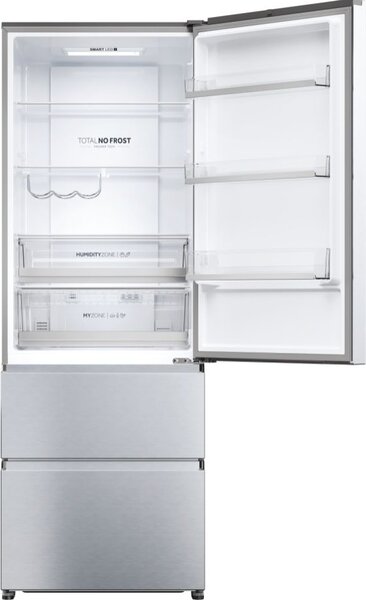 Haier Frigorifero Combinato 483 Litri Classe D Total No Frost colore Premium Inox 3D 60 Serie 5 - HTR5720ENMG