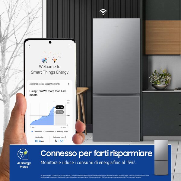 Samsung Frigorifero Combinato 508 Litri Classe E Raffreddamento No Frost colore Inox - RB50DG602ES9