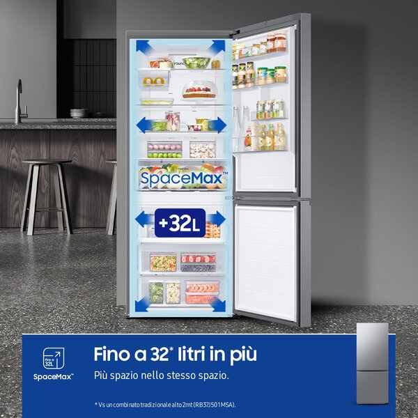 Samsung Frigorifero Combinato 508 Litri Classe E Raffreddamento No Frost colore Inox - RB50DG602ES9