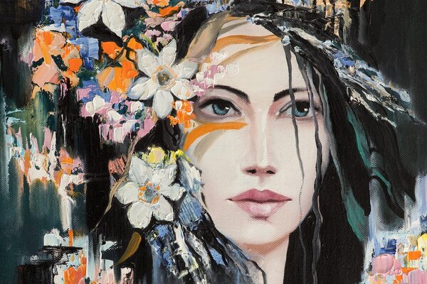 Quadro su tela – Pittura originale di una donna