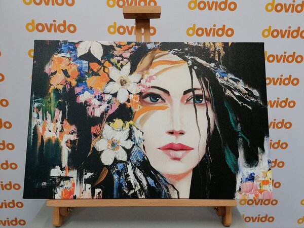 Quadro su tela – Pittura originale di una donna