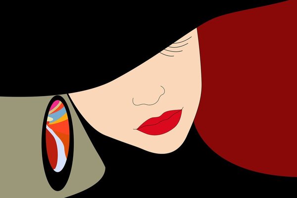 Quadro su tela – Signora elegante con cappello