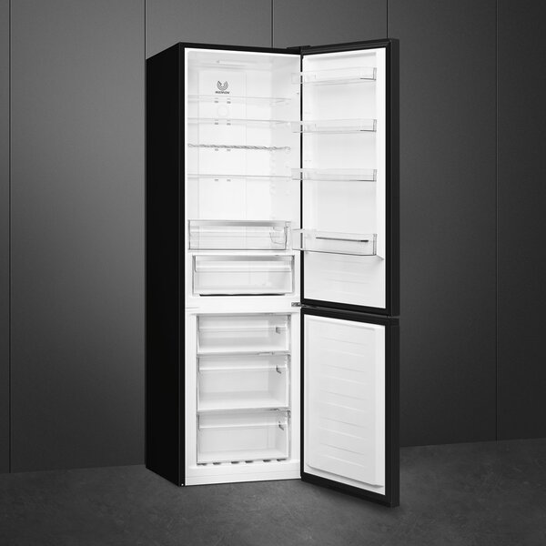 Smeg Frigorifero Combinato Capacit 300 Litri Classe energetica D Raffreddamento No Frost colore Nero - RC20KDND