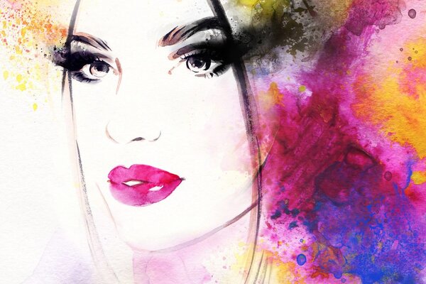 Stampa su tela – Ritratto femminile di moda