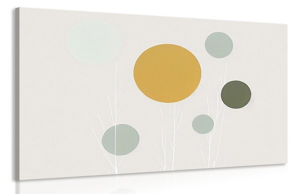 Stampa su tela – Alberi minimalisti con cerchi