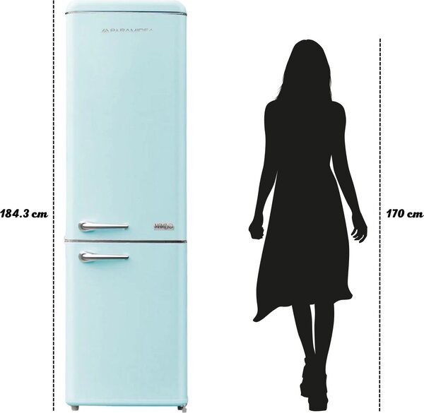 PYRAMIDEA Frigorifero Combinato Capacit 300 Litri Classe energetica E Raffreddamento Statico colore Azzurro - MAMBO309LB Mambo