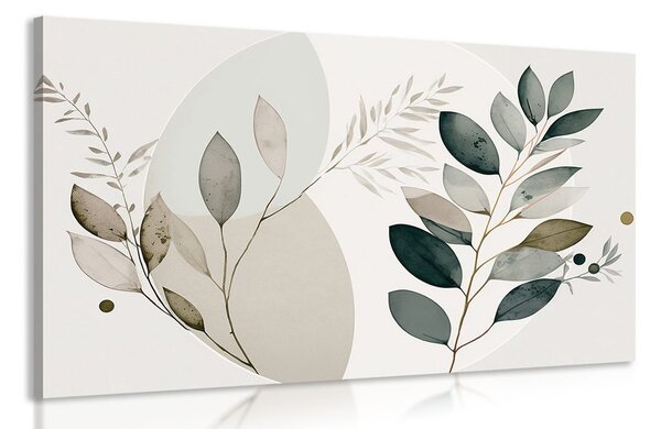 Quadro su tela – Piantine boho in cerchio