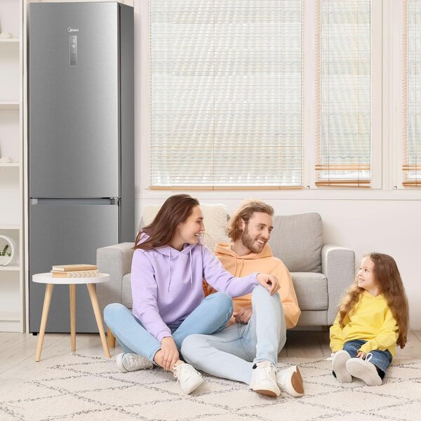 MIDEA Frigorifero Combinato Capacit 310 Litri Classe energetica E Raffreddamento No Frost colore Inox - MDRB424FGE02OE