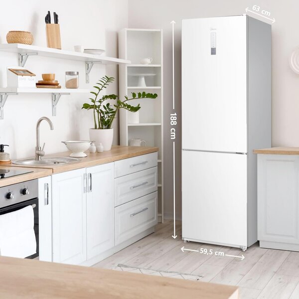 MIDEA Frigorifero Combinato Capacit 310 Litri Classe energetica E Raffreddamento No Frost colore Bianco - MDRB424FGE01OE