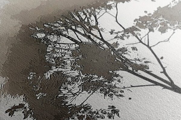 Stampa su tela – Albero deciduo minimalista