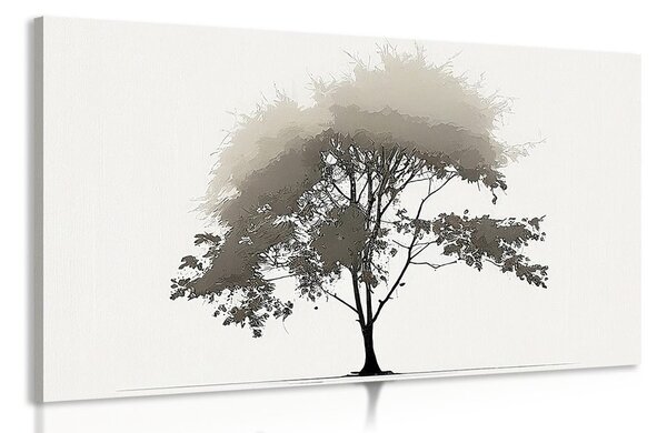 Stampa su tela – Albero deciduo minimalista