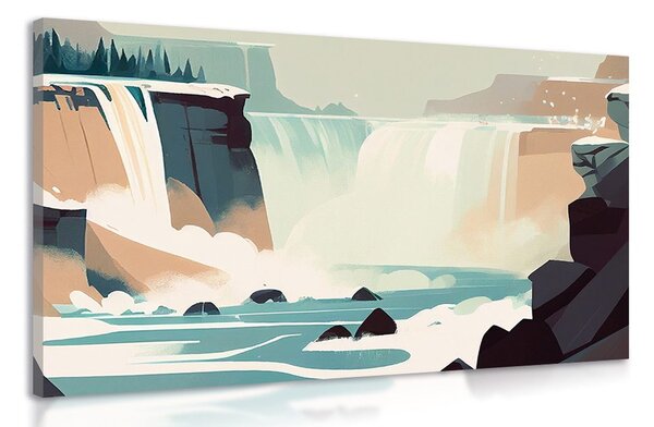 Quadro su tela – Cascata in design moderno