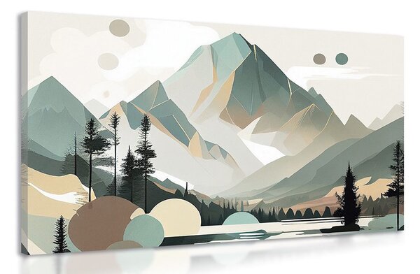 Stampa su tela – Magiche Alte Tatra in design scandinavo