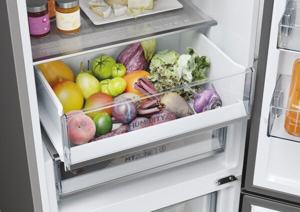 Haier Frigorifero Combinato Capacit 352 Litri Classe energetica C Raffreddamento No Frost colore Dark Inox - HDPW5618CNPD