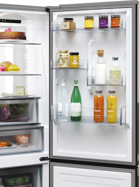 Candy Frigorifero Combinato Capacit 355 Litri Classe energetica E Raffreddamento No Frost colore Acciaio Inox - CNCQ4T618EX Fresco