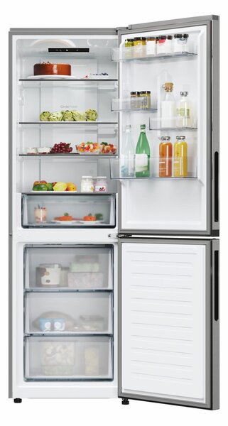 Hoover Frigorifero Combinato Capacit 355 Litri Classe energetica E Raffreddamento No Frost colore Acciaio Inox - HONCQ2T618EX