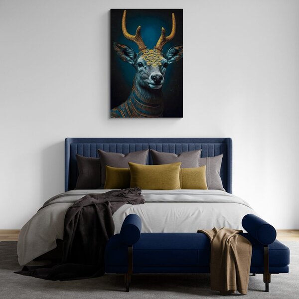 Stampa su tela – Cervo blu-oro