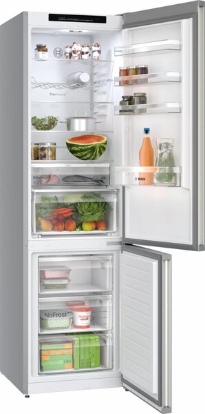 Bosch Frigorifero Combinato Capacit 363 Litri Classe energetica A Raffreddamento No Frost colore Acciaio Inox - KGN392I1F Serie 4