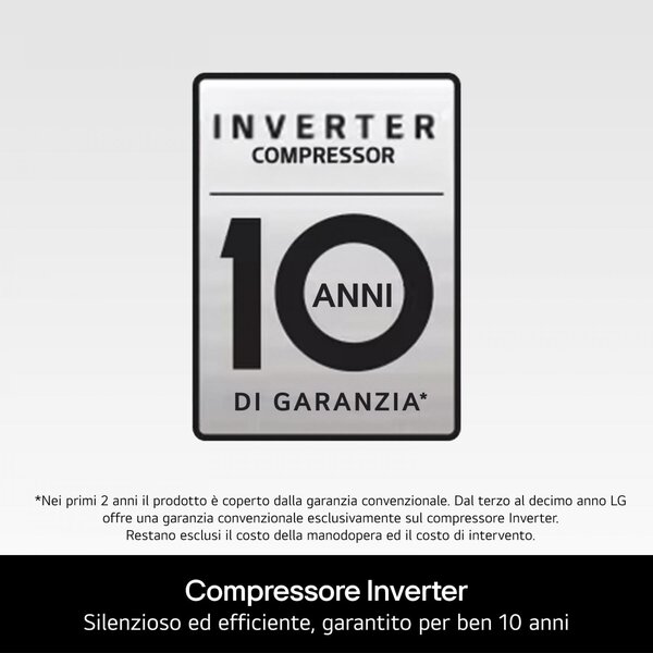 Lg Frigorifero Combinato Capacit 375 Litri Classe energetica D Raffreddamento No Frost colore Acciaio Inox - GBBSJ20DPY