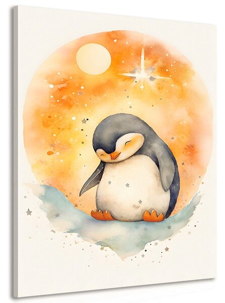 Stampa su tela – Pinguino sognante