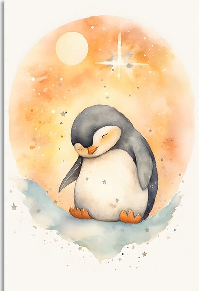 Stampa su tela – Pinguino sognante