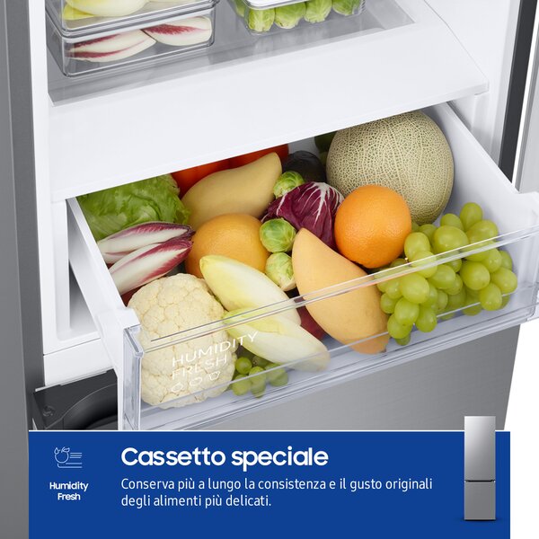 Samsung Frigorifero Combinato Capacit 390 Litri Classe energetica C Raffreddamento No Frost colore Acciaio Inox - RB38C600CS9/EF