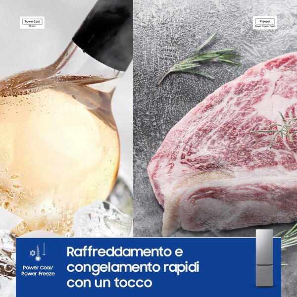 Samsung Frigorifero Combinato Capacit 390 Litri Classe energetica C Raffreddamento No Frost colore Acciaio Inox - RB38C600CS9/EF