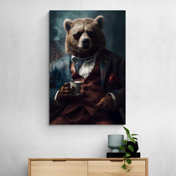 Quadro su tela – Gangster animale orso