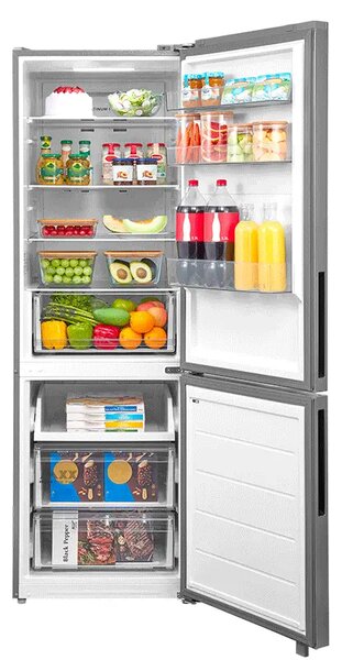 MIDEA Frigorifero Combinato Capacit 401 Litri Classe energetica E Raffreddamento No Frost colore Inox - MDRB548MME46