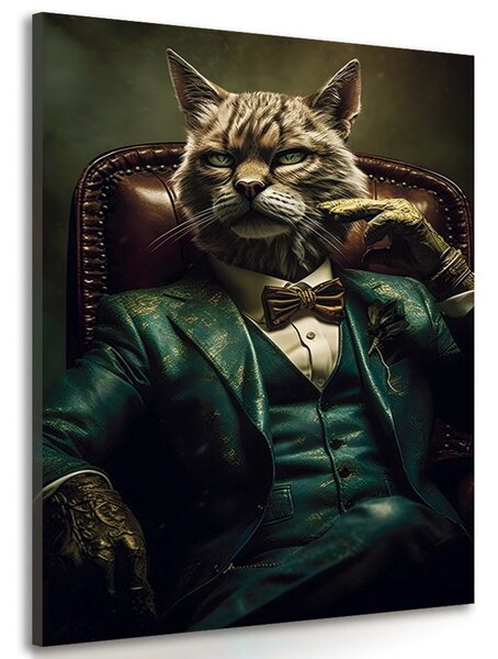 Stampa su tela – Gangster animale gatto