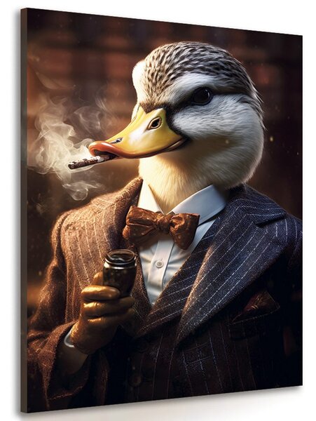 Quadro su tela – Gangster animale anatra