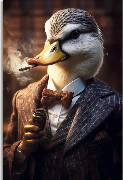 Quadro su tela – Gangster animale anatra